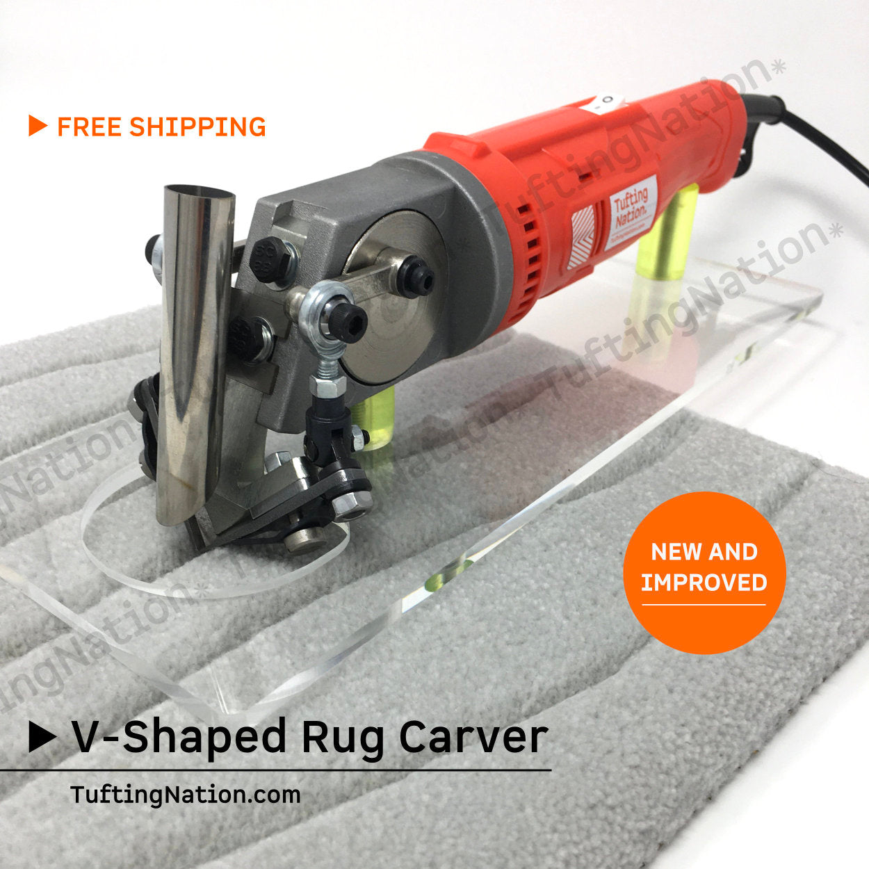 V Shaped Rug Carver to sculpt Groove | TuftingNation Canada