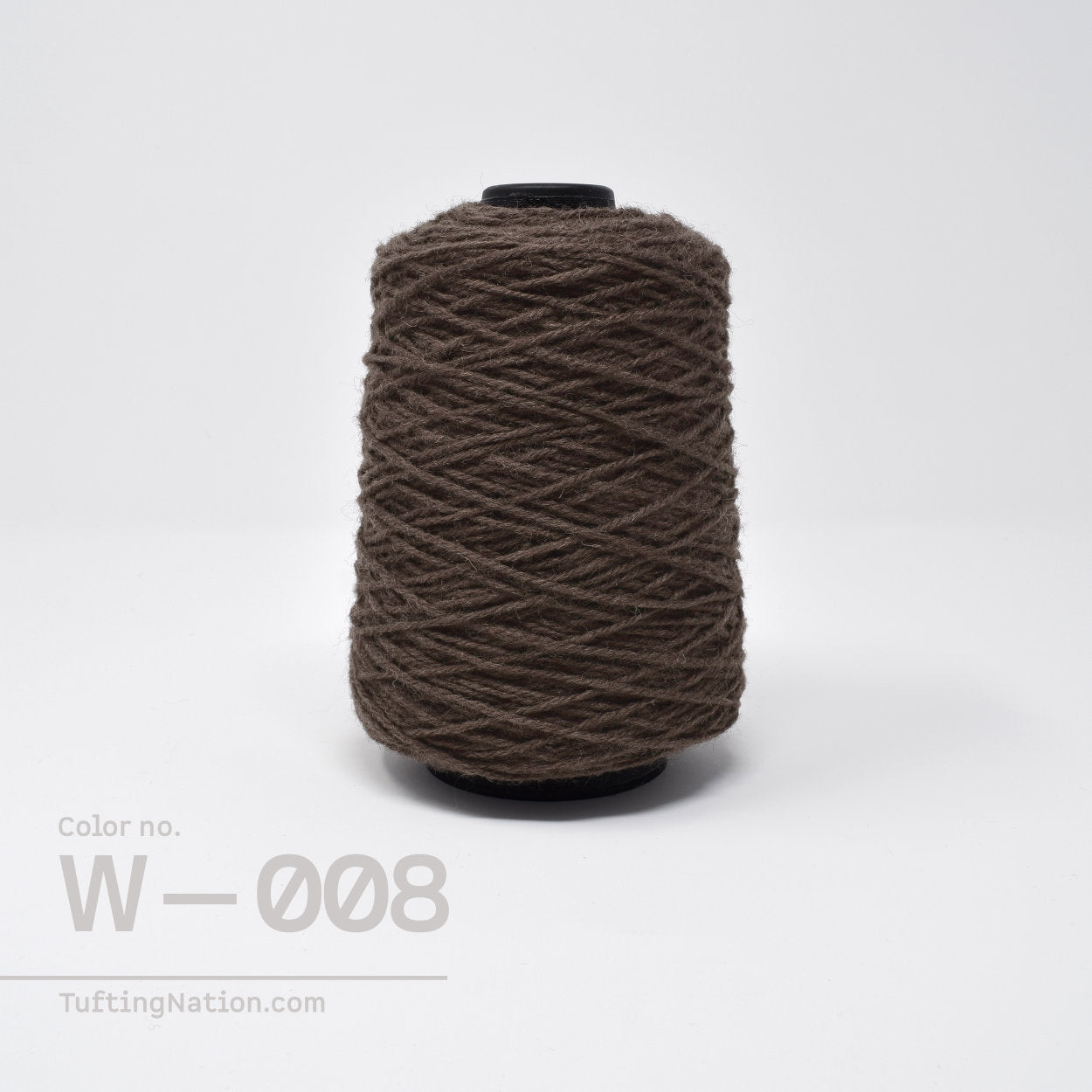 Dark Brown Wool Yarn on 0.5 pounds for Rug Tufting Gun | TuftingNation