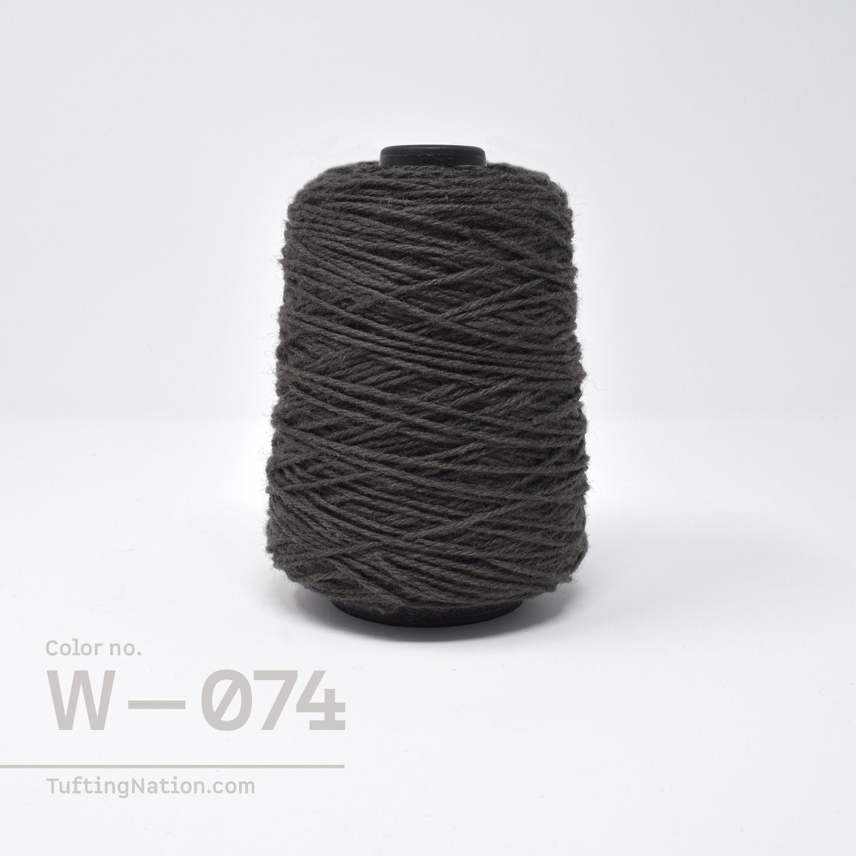 Dark Gray Wool Tufting Yarn on Cones for Rug making | TuftingNation