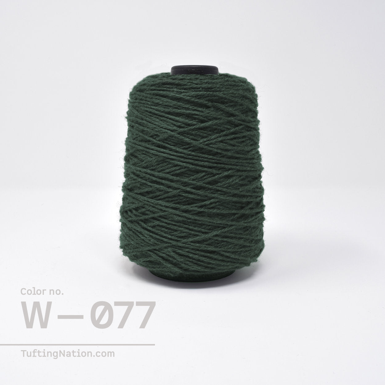 Dark Green Wool Tufting Yarn on Cones for Rug making | TuftingNation
