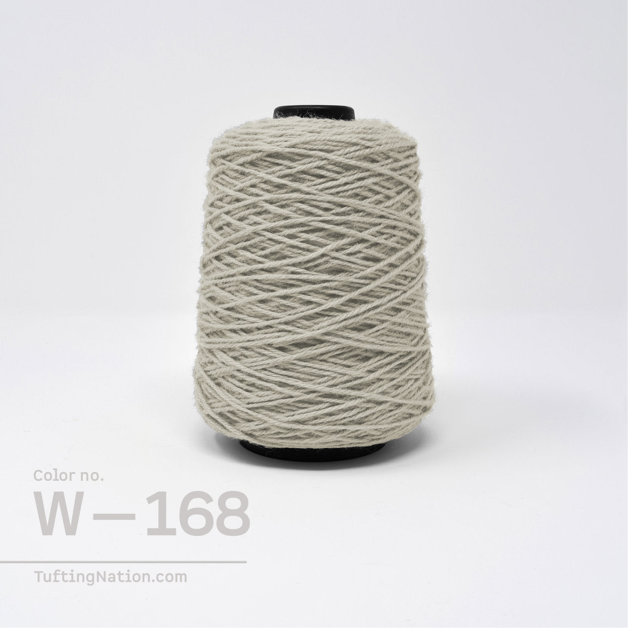 Gray Wool Yarn on Spool for Weaving and Rug Tufting | TuftingNation