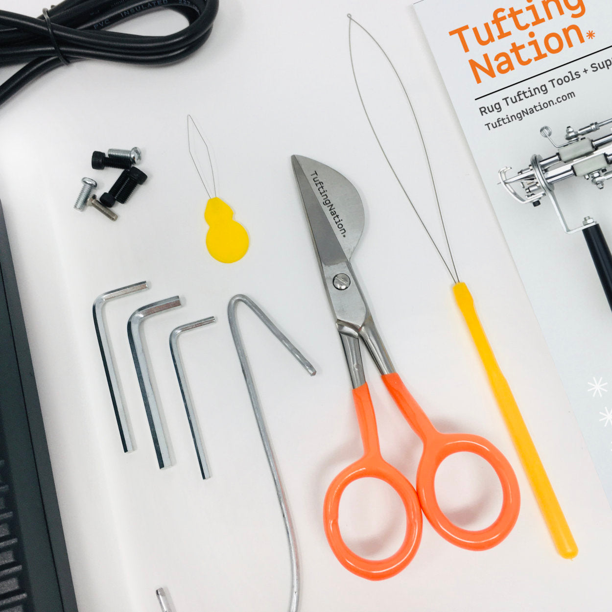 TuftingNation Duckbill Scissors, Yarn Threader for Tufting Gun, Hook, Tufting Gun User Manual | TuftingNation Canada