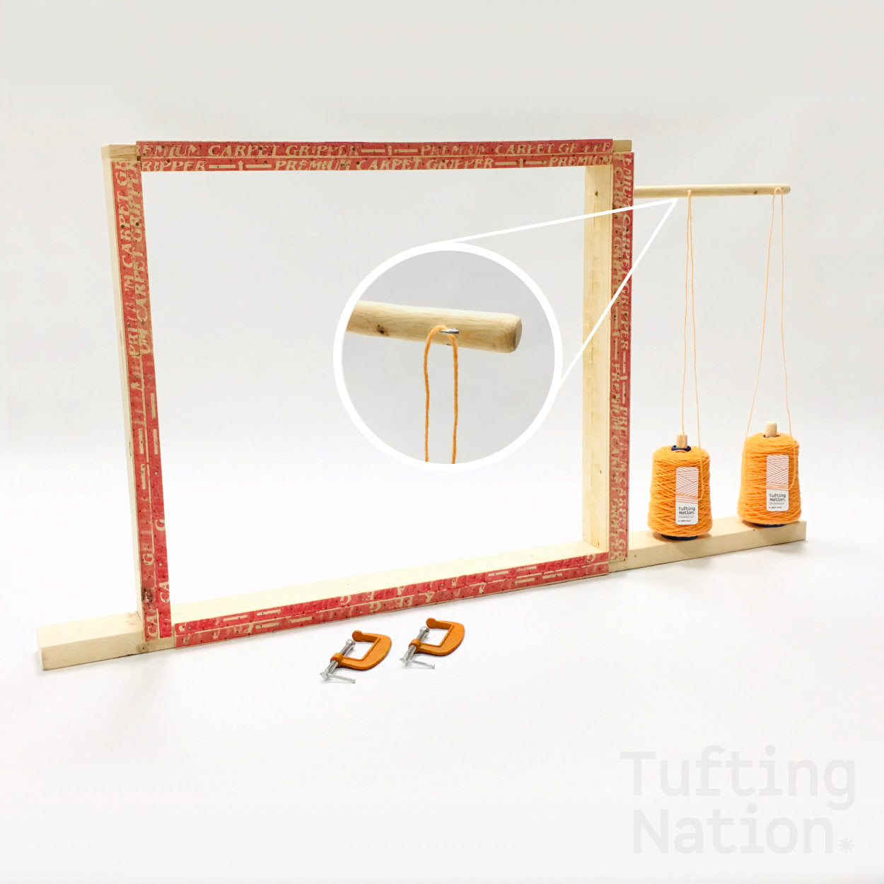 Full equipped Tufting frame to use with a Tufting Gun to make tufted rug | TuftingNation Canada