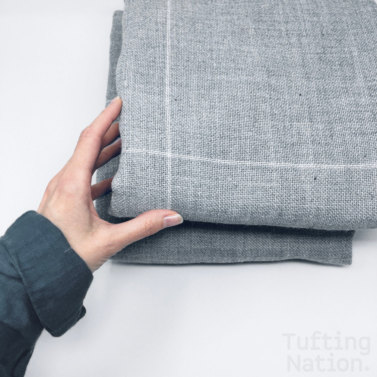 Rug Tufting Canvas | Gray Tifting Gun Fabric Material | TuftingNation