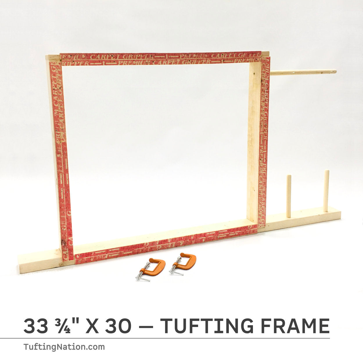 MEDIUM Tufting Frame for Carpet Making including Carpet Gripper and Yarn Holder | TuftingNation