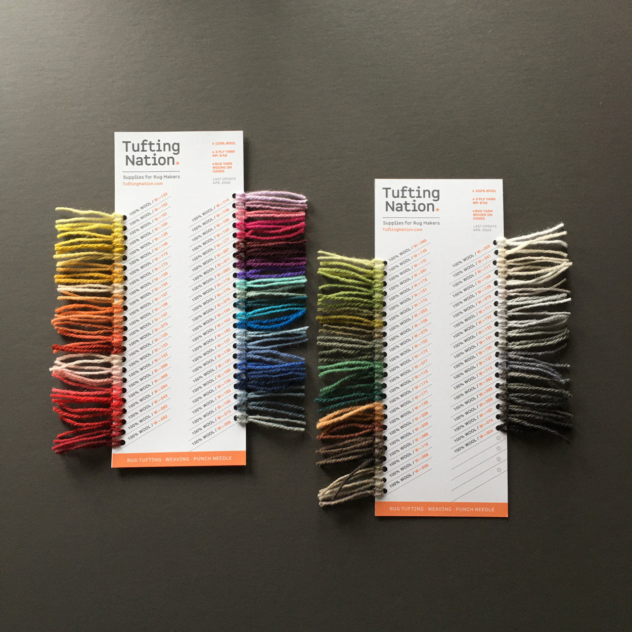 Tufting Yarn Color Card for Rug Making Projects | TuftingNation Canada