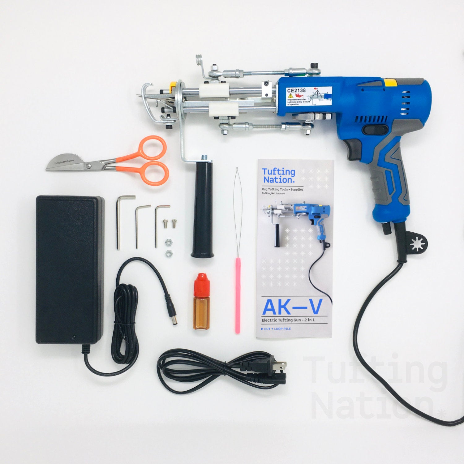 AK-V Tuft Gun kit with accessories  | TuftingNation Canada