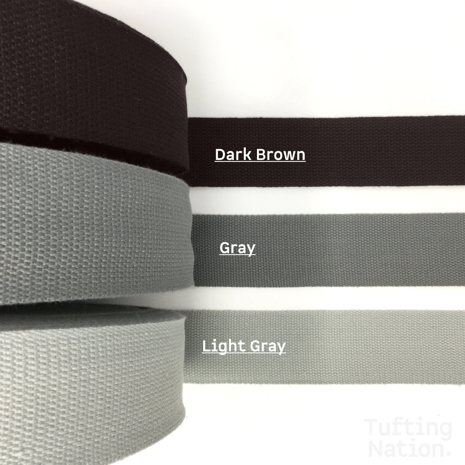Large Binding Tape for Rug Finishing | Dark Brown and Gray Shades | Tufting Nation