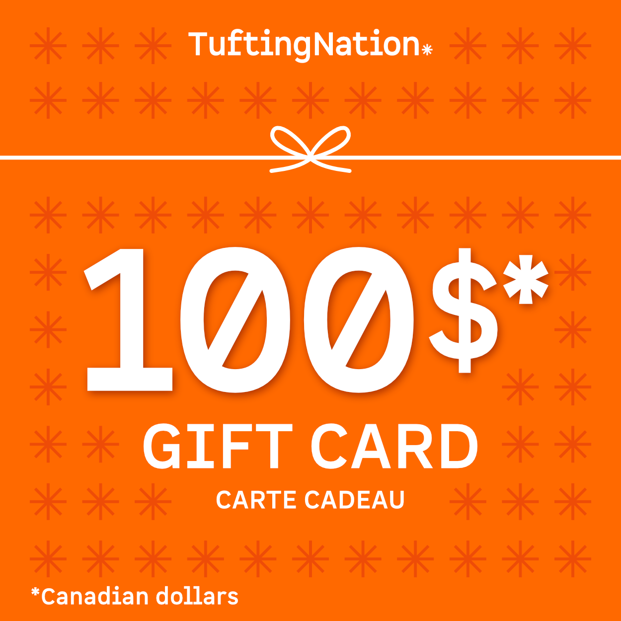 100$ Gift Card for Tufting Supplies | TuftingNation