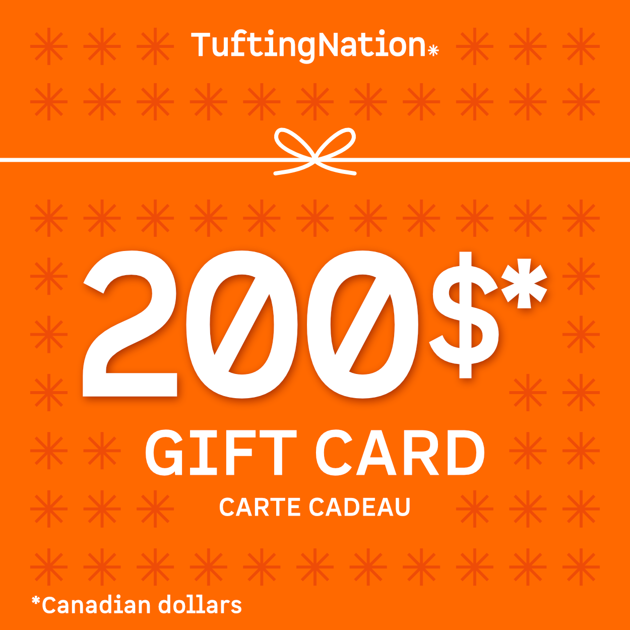 200$ Gift Card for Tufting Gun and Rug Tufting Supplies | TuftingNation