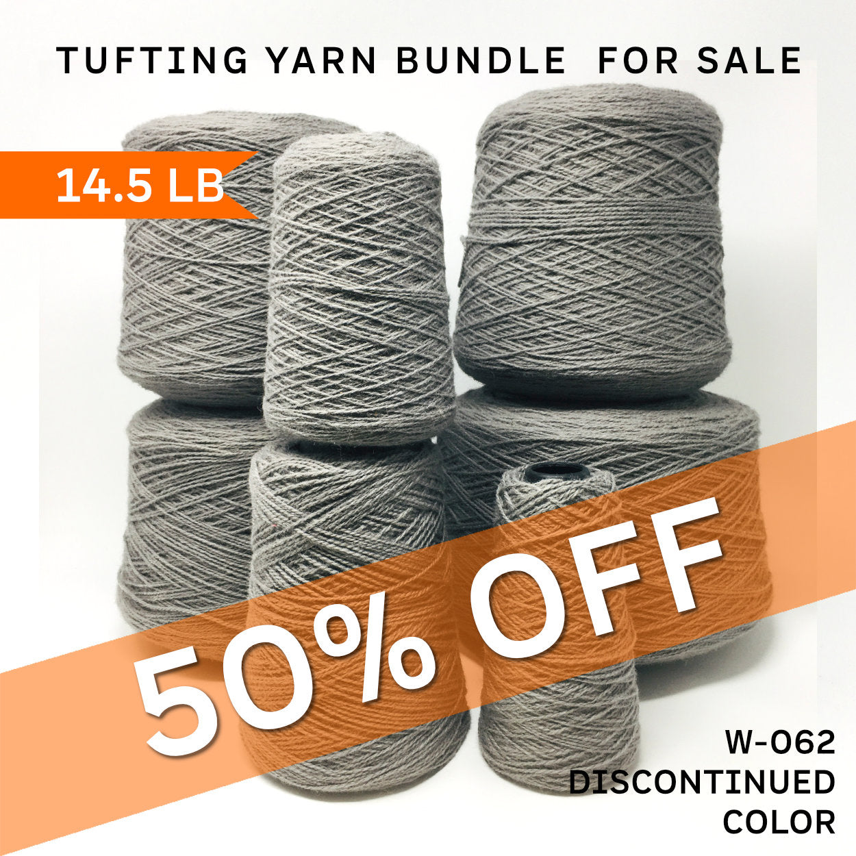 Tufting Yarn Bundle - 14.5lb | 100% Wool | Clearance Sale - W-062