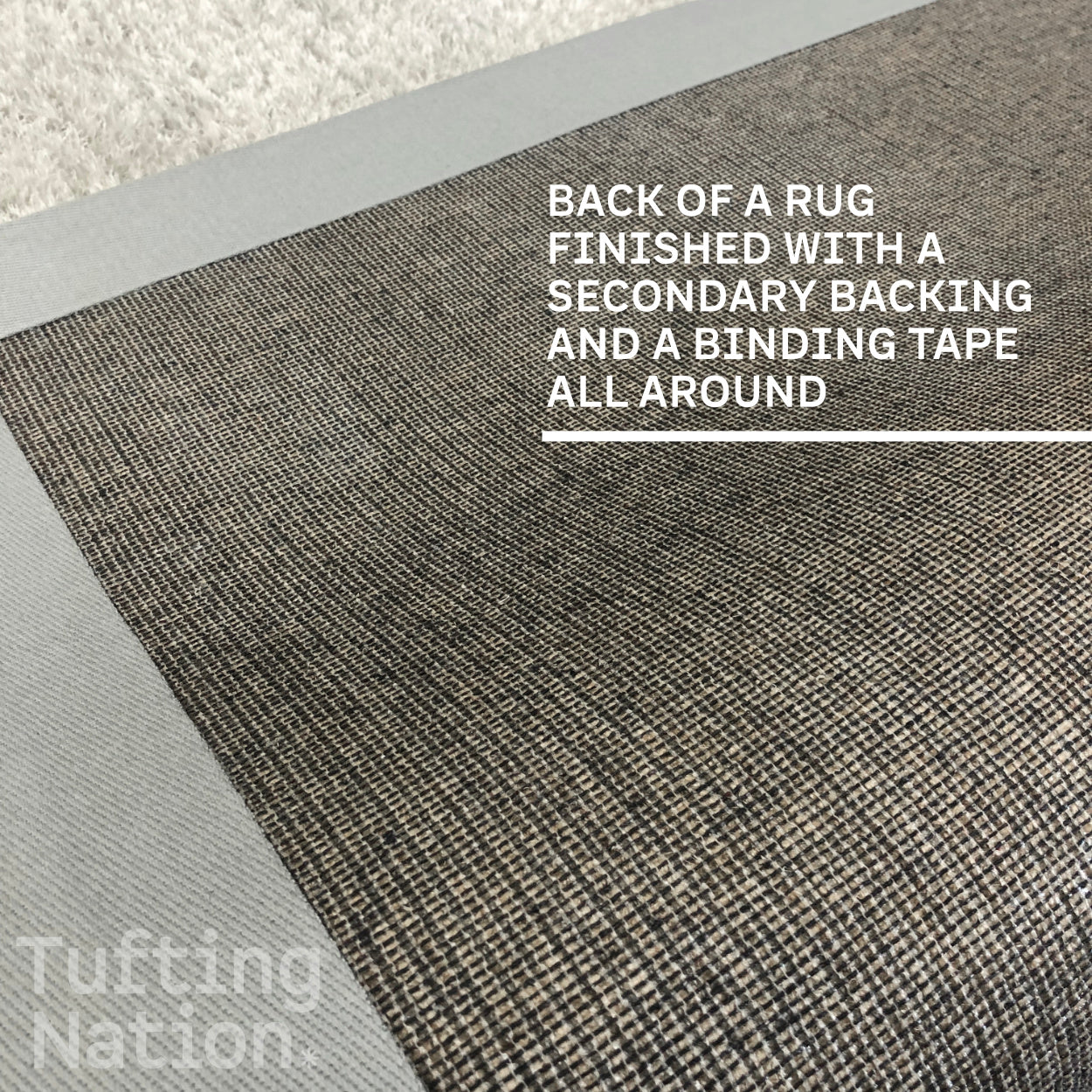 Back of a Rug | Binding Tape on the edges of a rug | TuftingNation