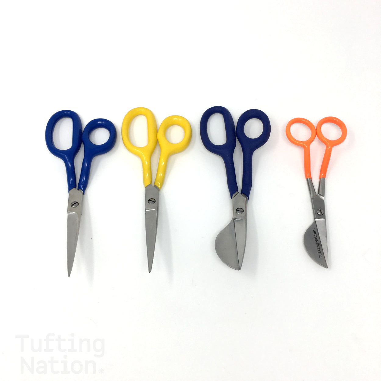 High quality rug tufting tools. Rug Making Scissors set of 4 perfect for beginners and professional tufters. | TuftingNation Canada